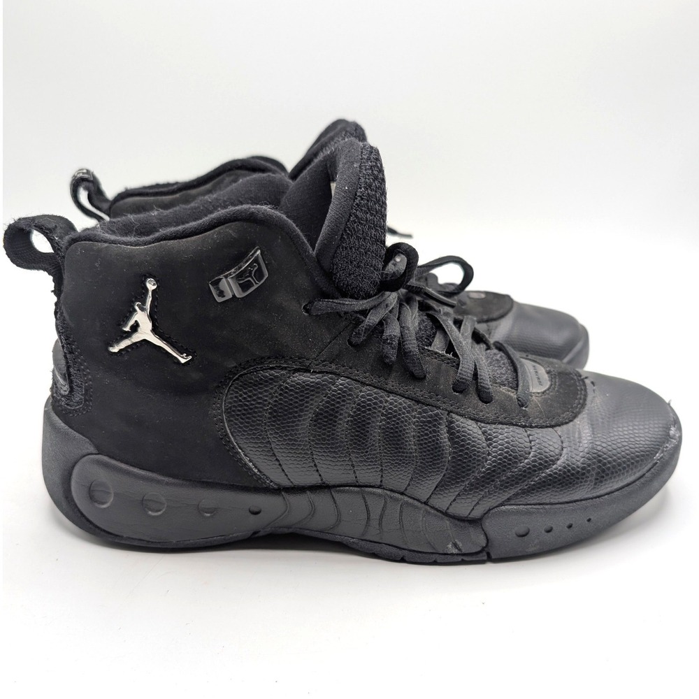 Jordan Jumpman Pro Black Metallic Silver Kids Basketball Shoes 331815-001 7Y